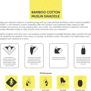 Muslin baby swaddle used as nursing cover stroller cover and burp cloth
