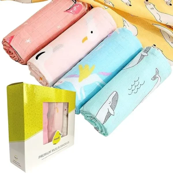 breathable muslin baby swaddle cloth