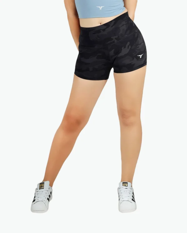 womens camo skinny shorts casual wear