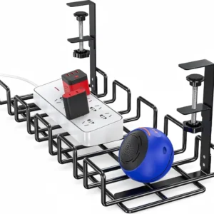 Desk cable management organizer for clutter-free workspace