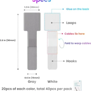 desk cable management organizer for workspace