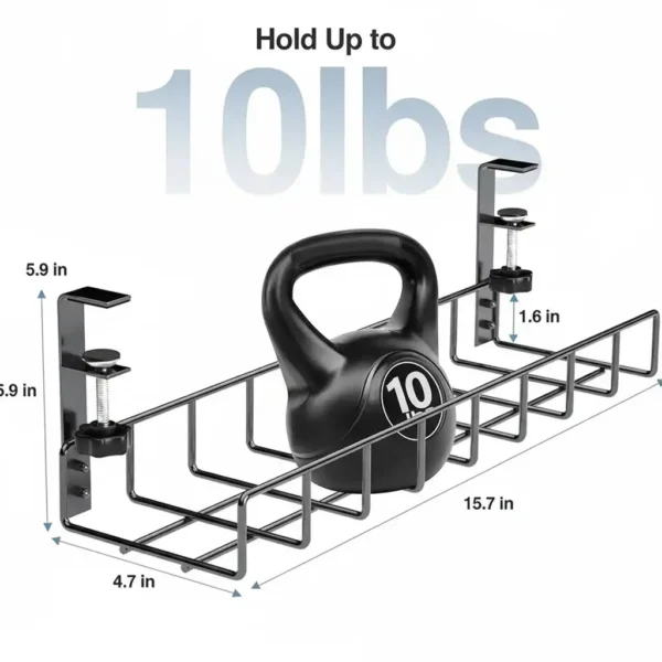 Under desk cable organizer for clean cable management