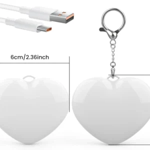 glowing heart bag charm led light