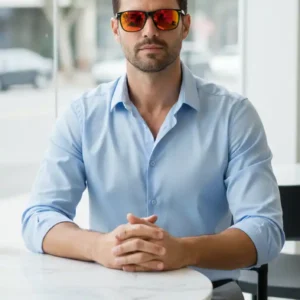 mirrored lens fashion sunglasses
