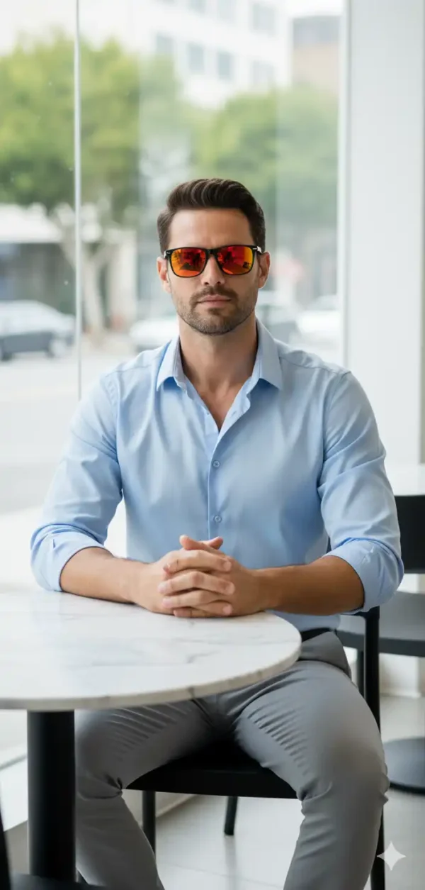 mirrored lens fashion sunglasses