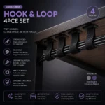 under desk hook and loop cable organizer